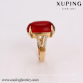 14772 popular graceful latest design 18k gold finger ring with red gemstone